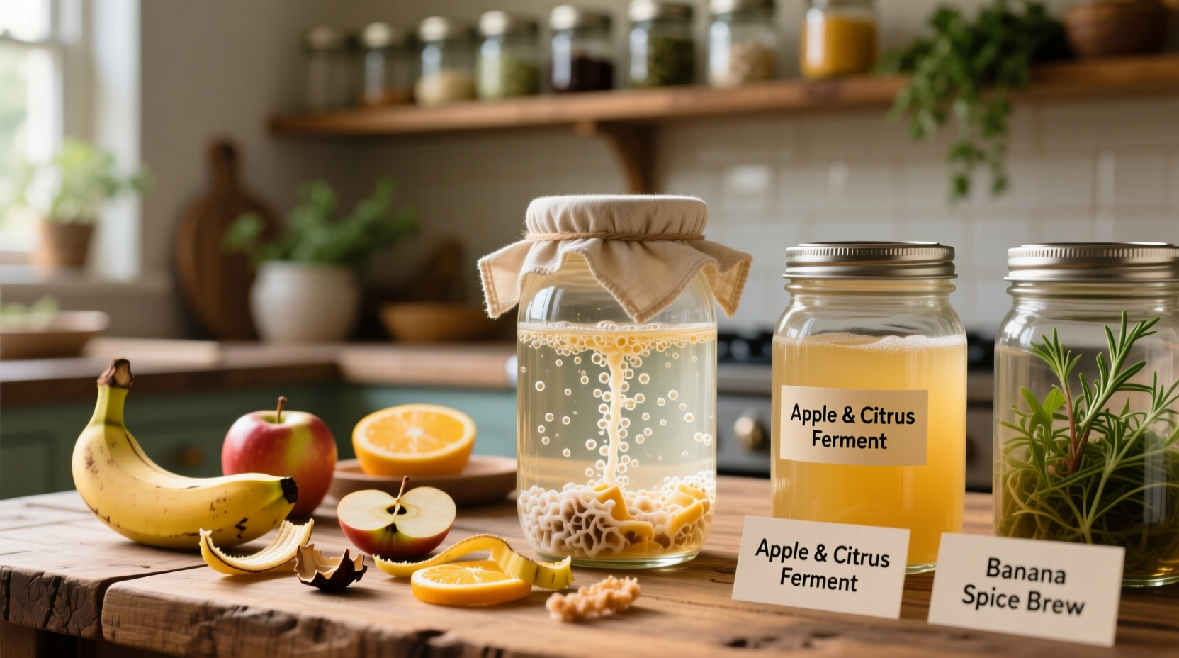 can you ferment fruit scraps into low-alcohol drinks