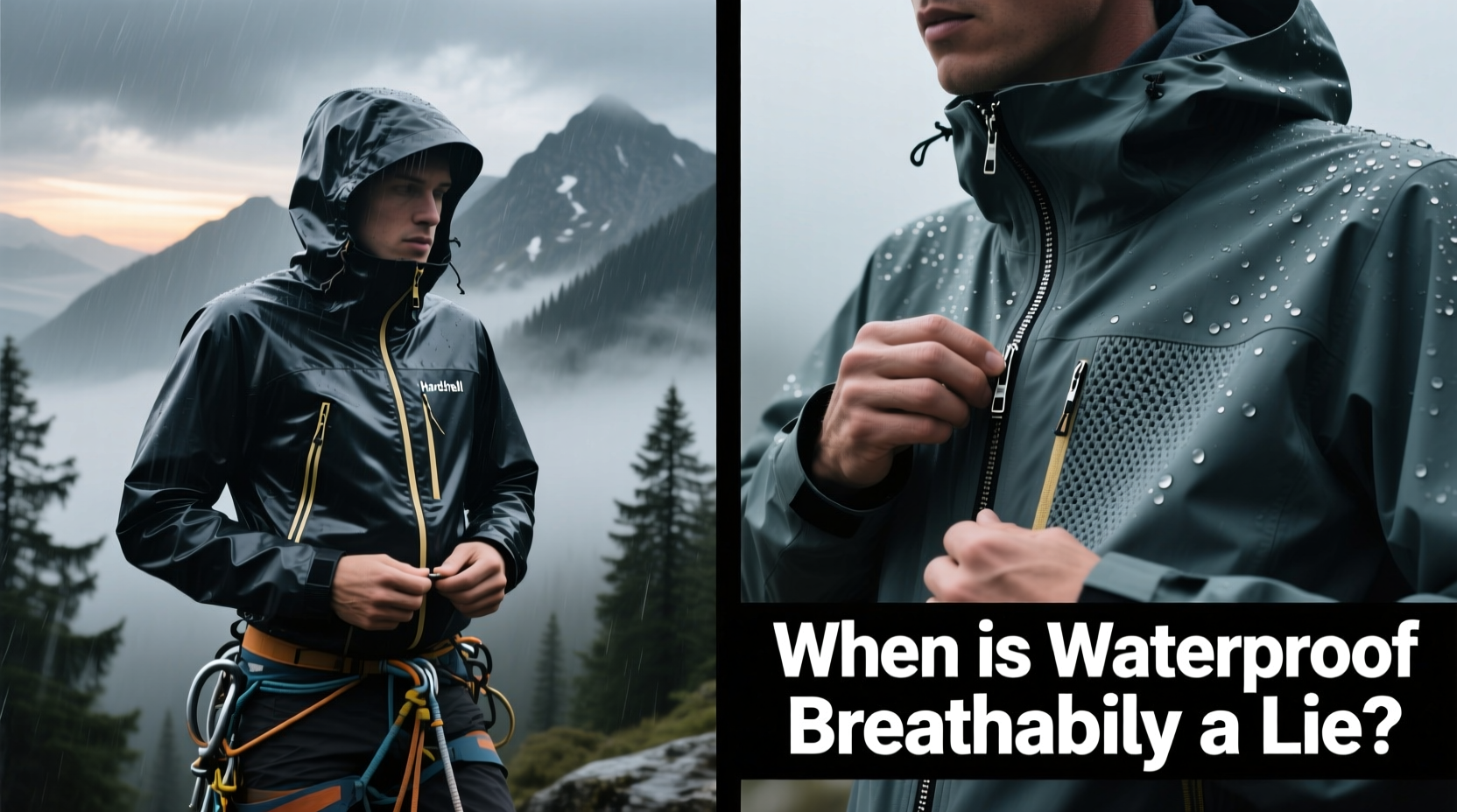hardshell jacket vs softshell when is waterproof breathability a lie
