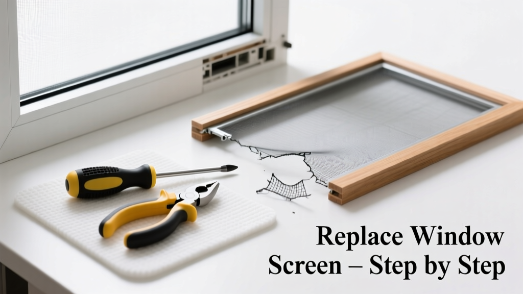 How to Replace a Torn Window Screen Section
