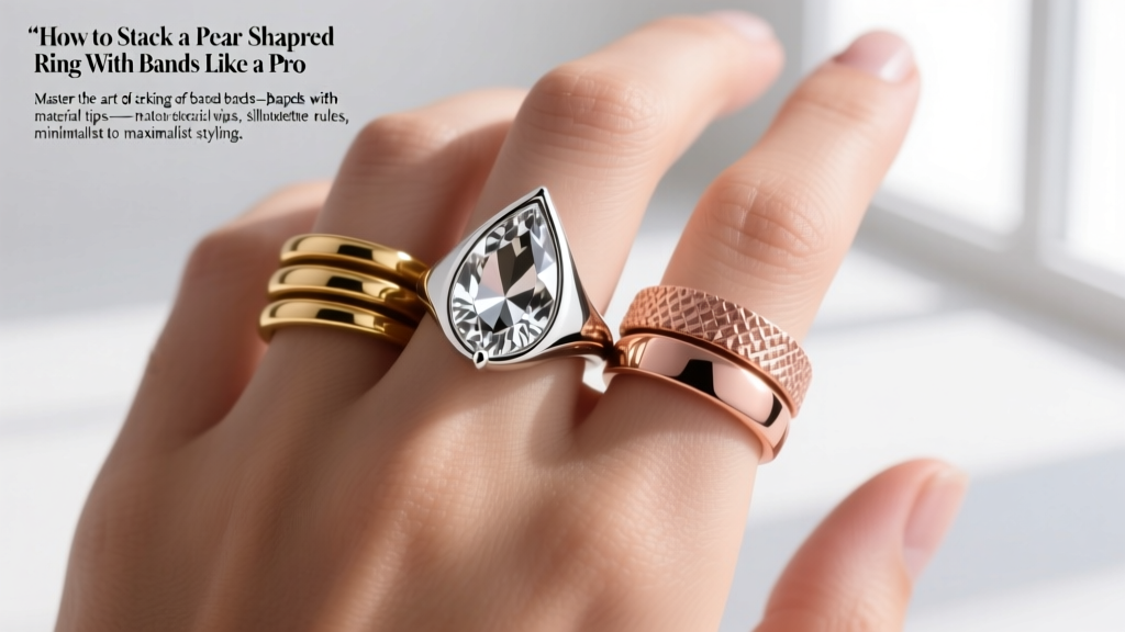 How to Stack a Pear Shaped Ring With Bands Like a Pro