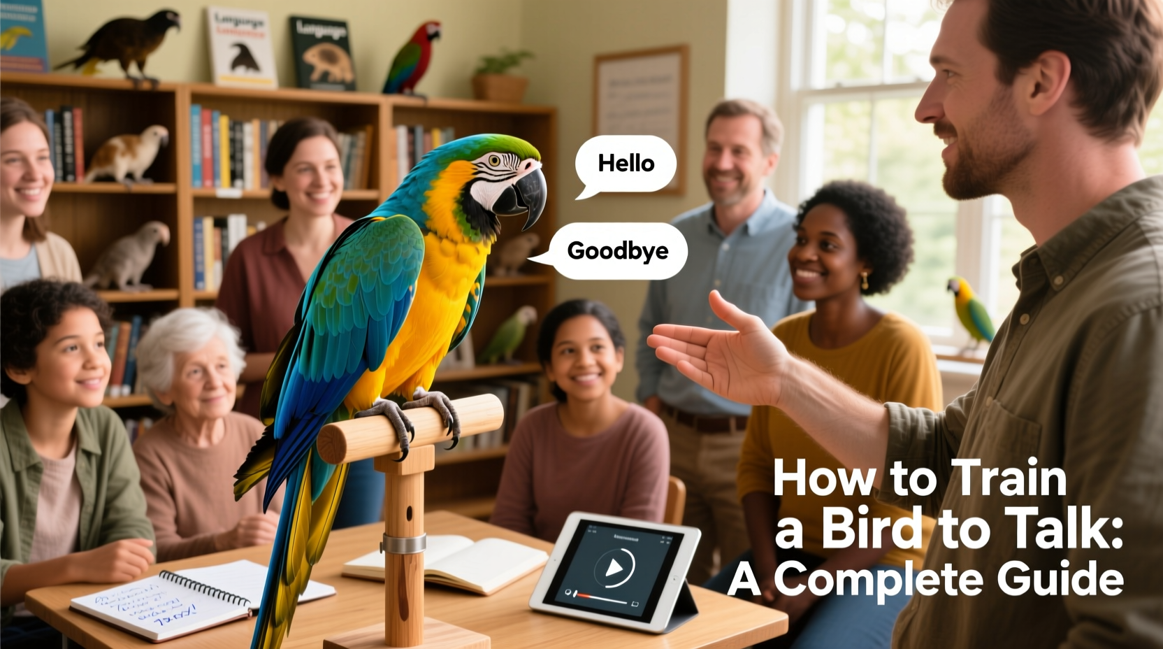 how to train a bird to talk