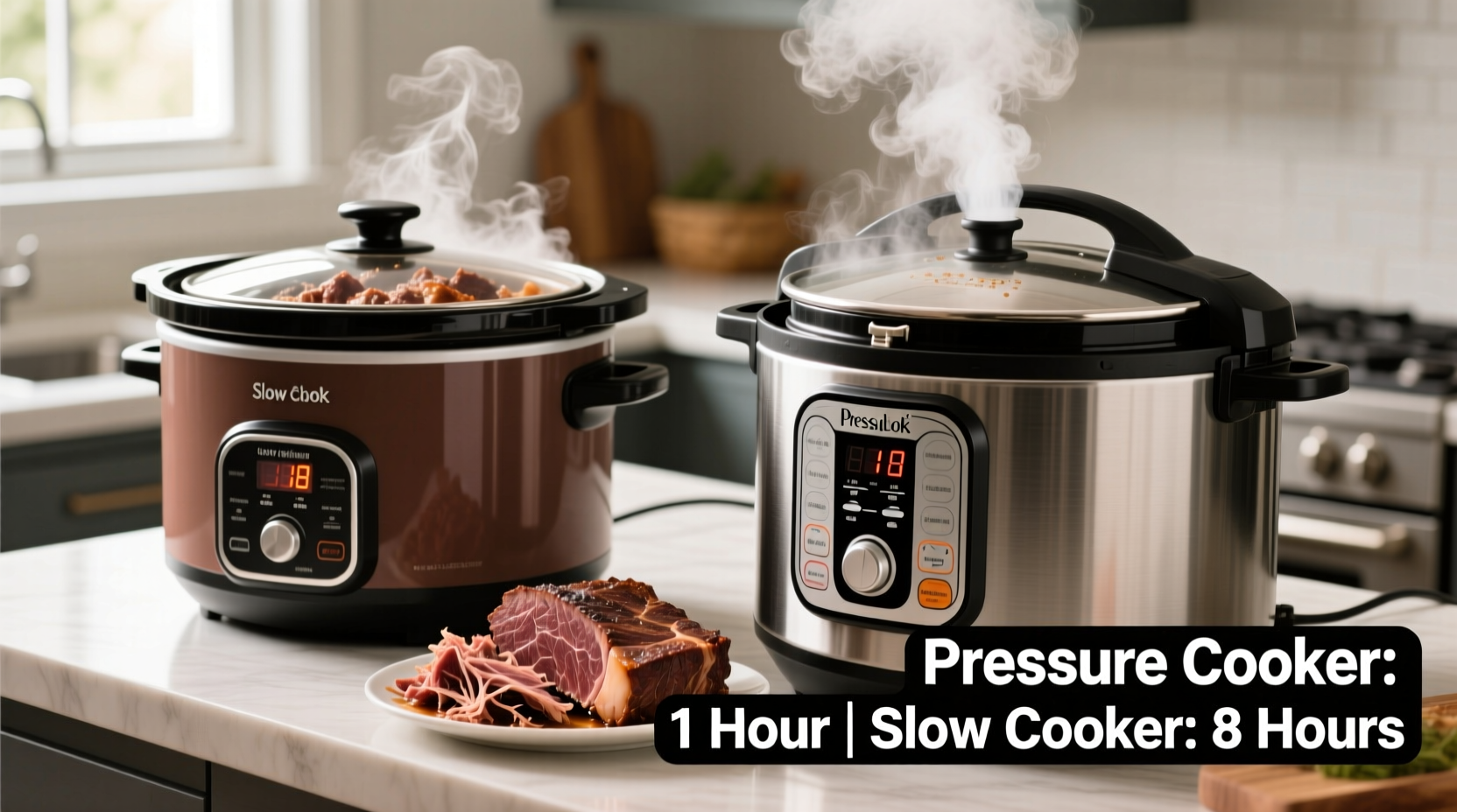 slow cooker vs pressure cooker which one makes tender meat faster