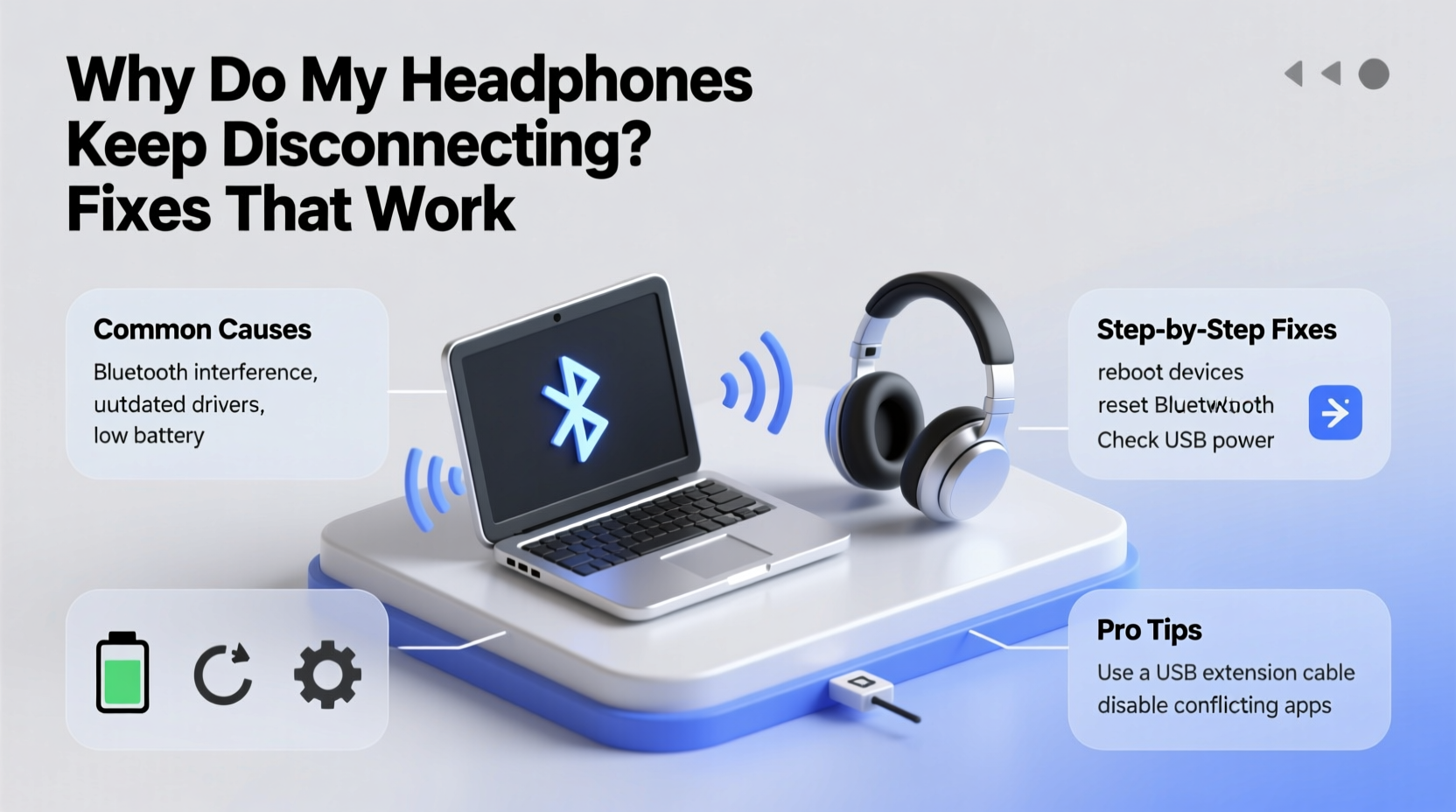 why do my headphones keep disconnecting from my laptop fixes that work