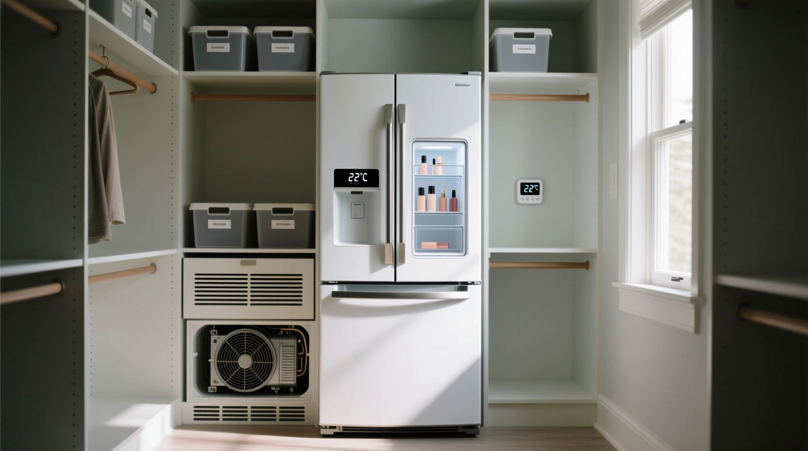 beauty fridge closet storage tips