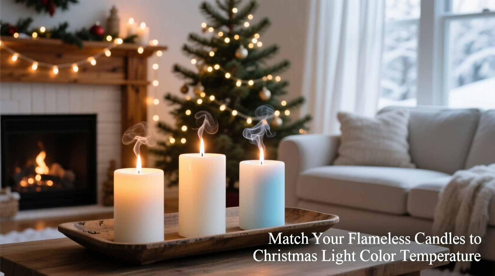 how to choose flameless candles that match your christmas light color temperature