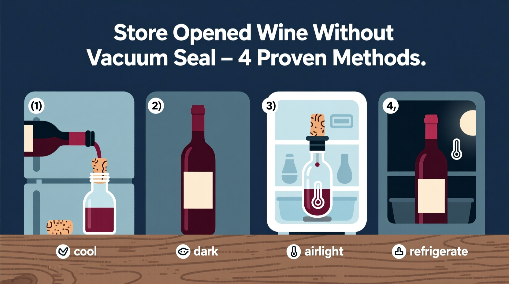 how to store opened wine without a vacuum seal
