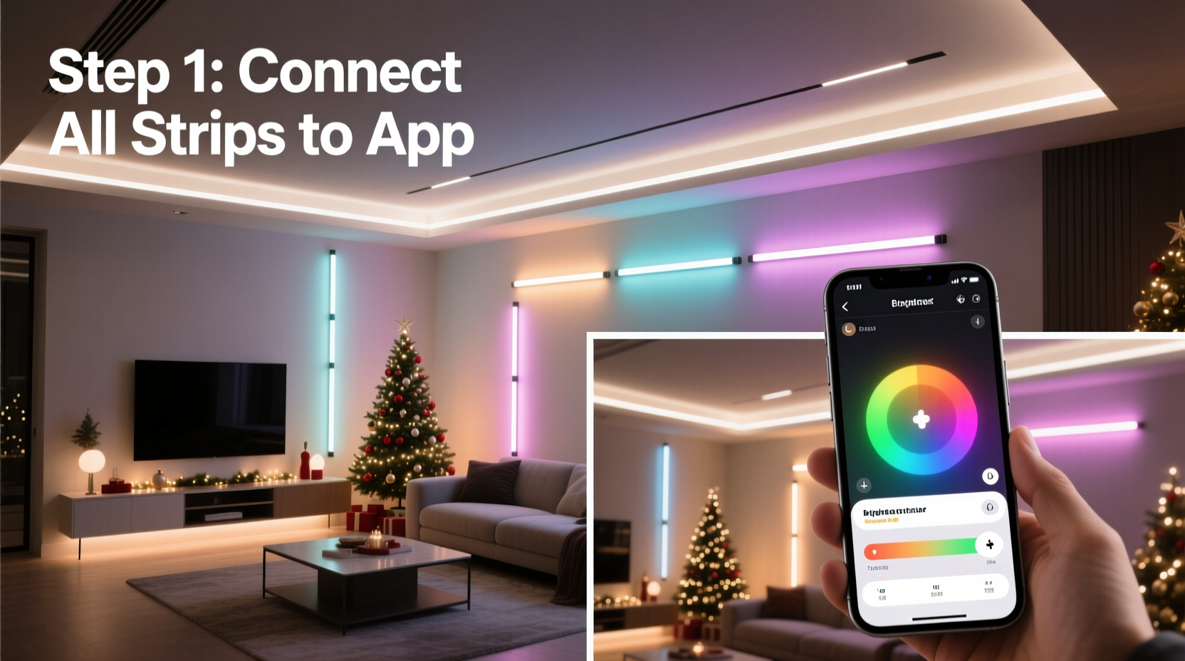 how to calibrate multiple smart light strips for uniform christmas displays