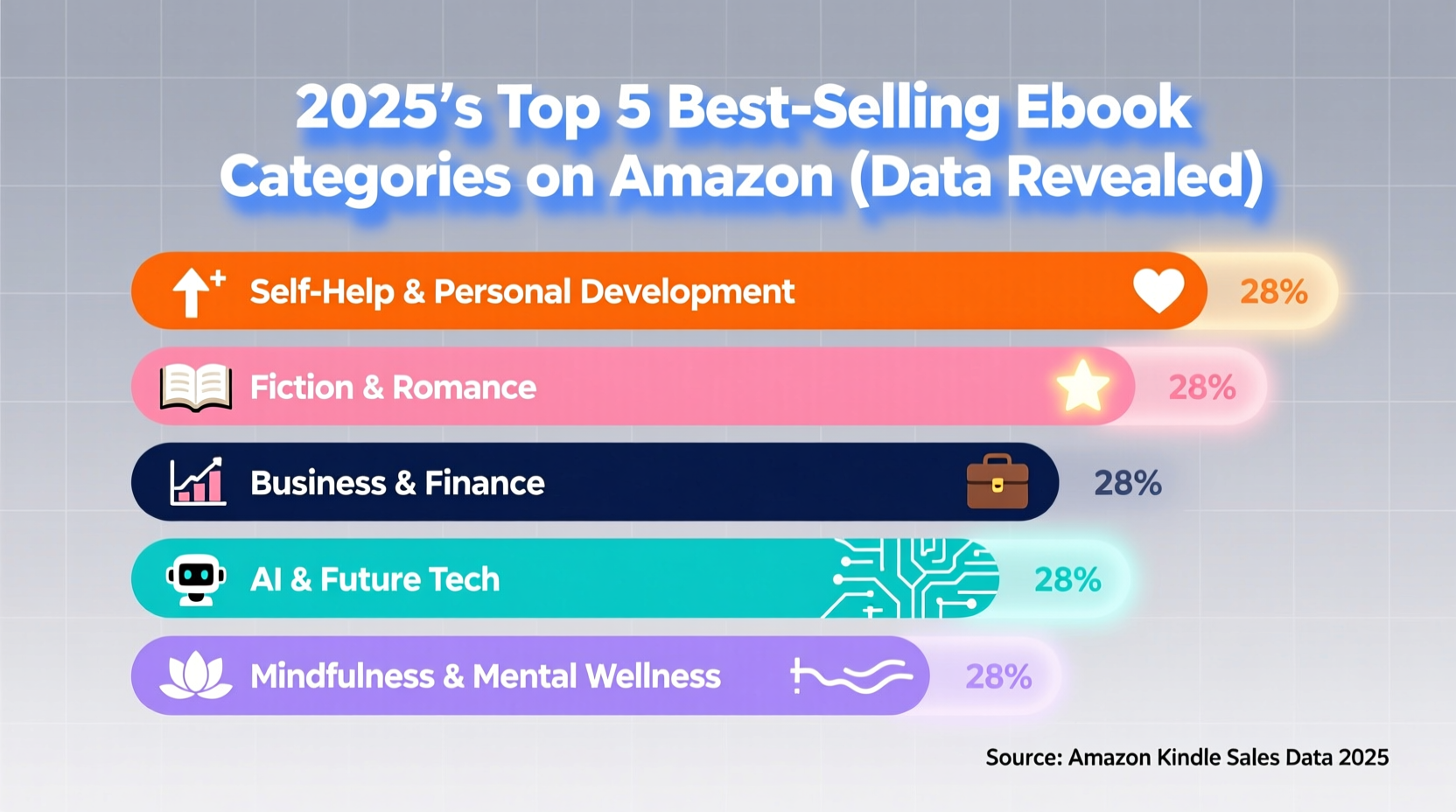 what kind of ebook is selling best on amozon