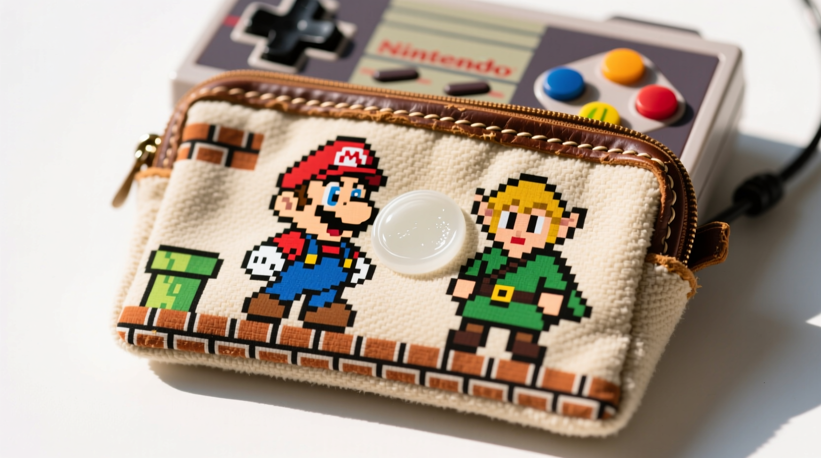 how to clean a vintage nintendo pouch without fading