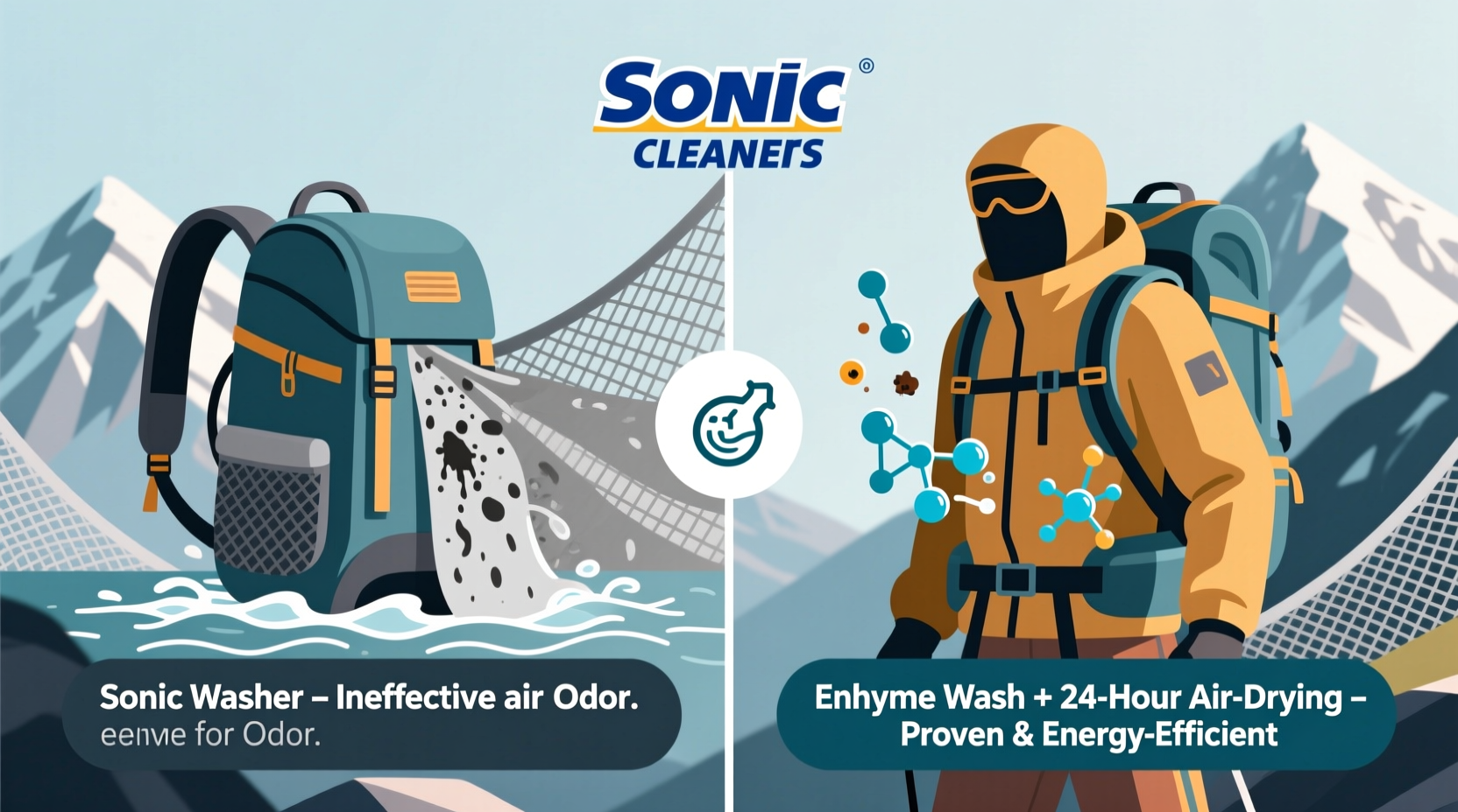 sonic laundry cleaners do they remove hiking gear odor