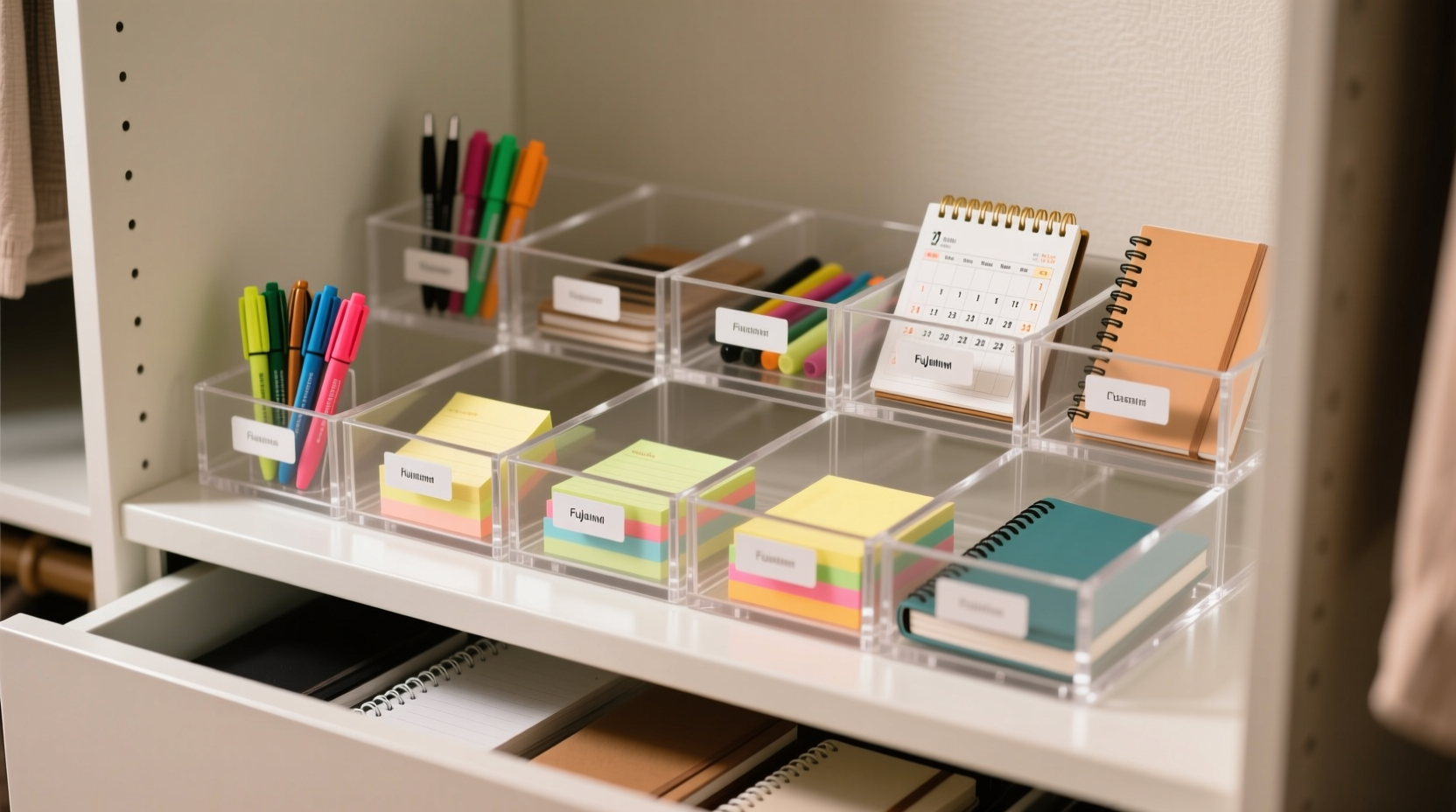 closet organization tips for planner supplies