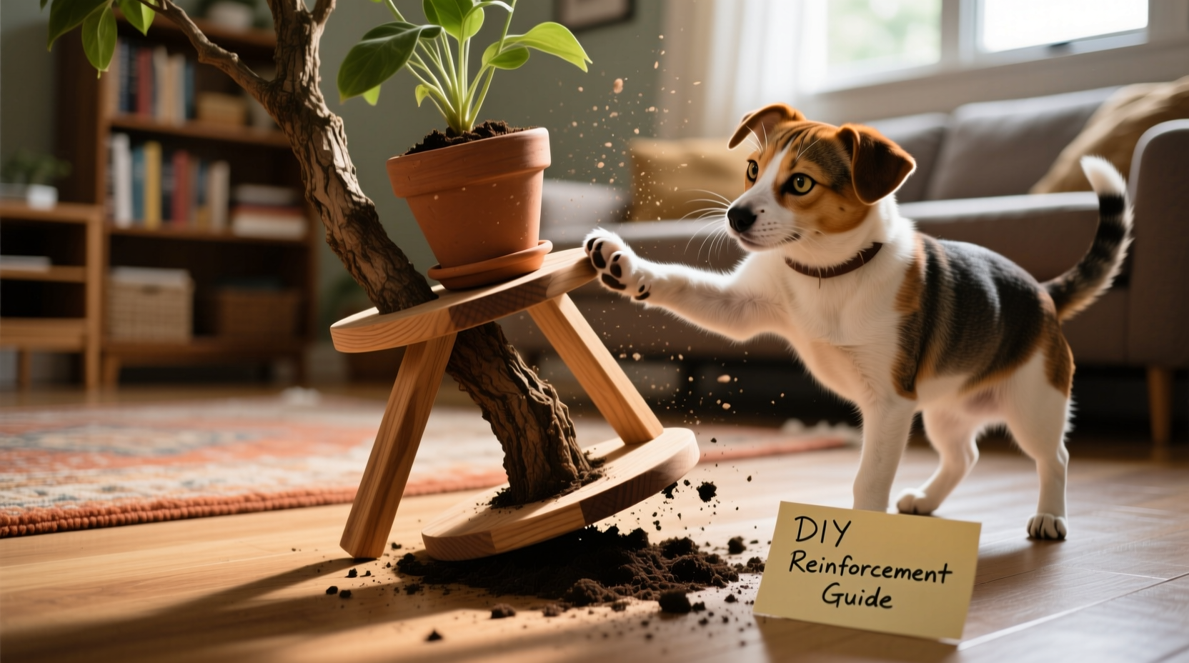 why does my pet knock over the tree stand and how to reinforce it