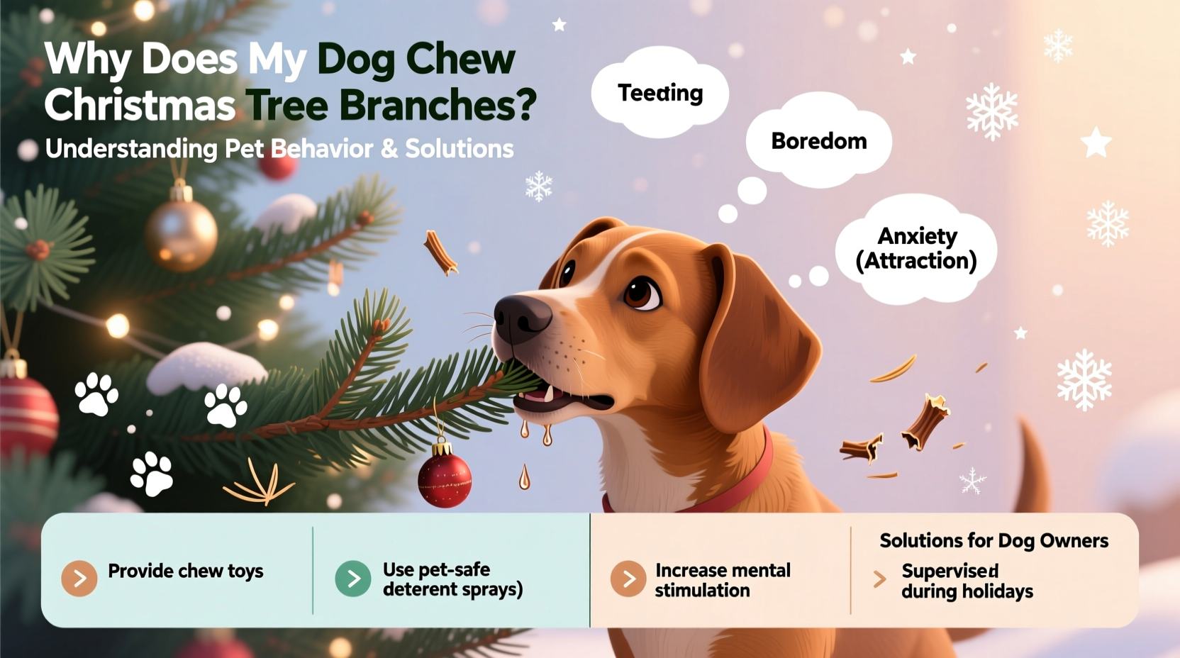 why does my dog chew christmas tree branches understanding pet behavior and solutions