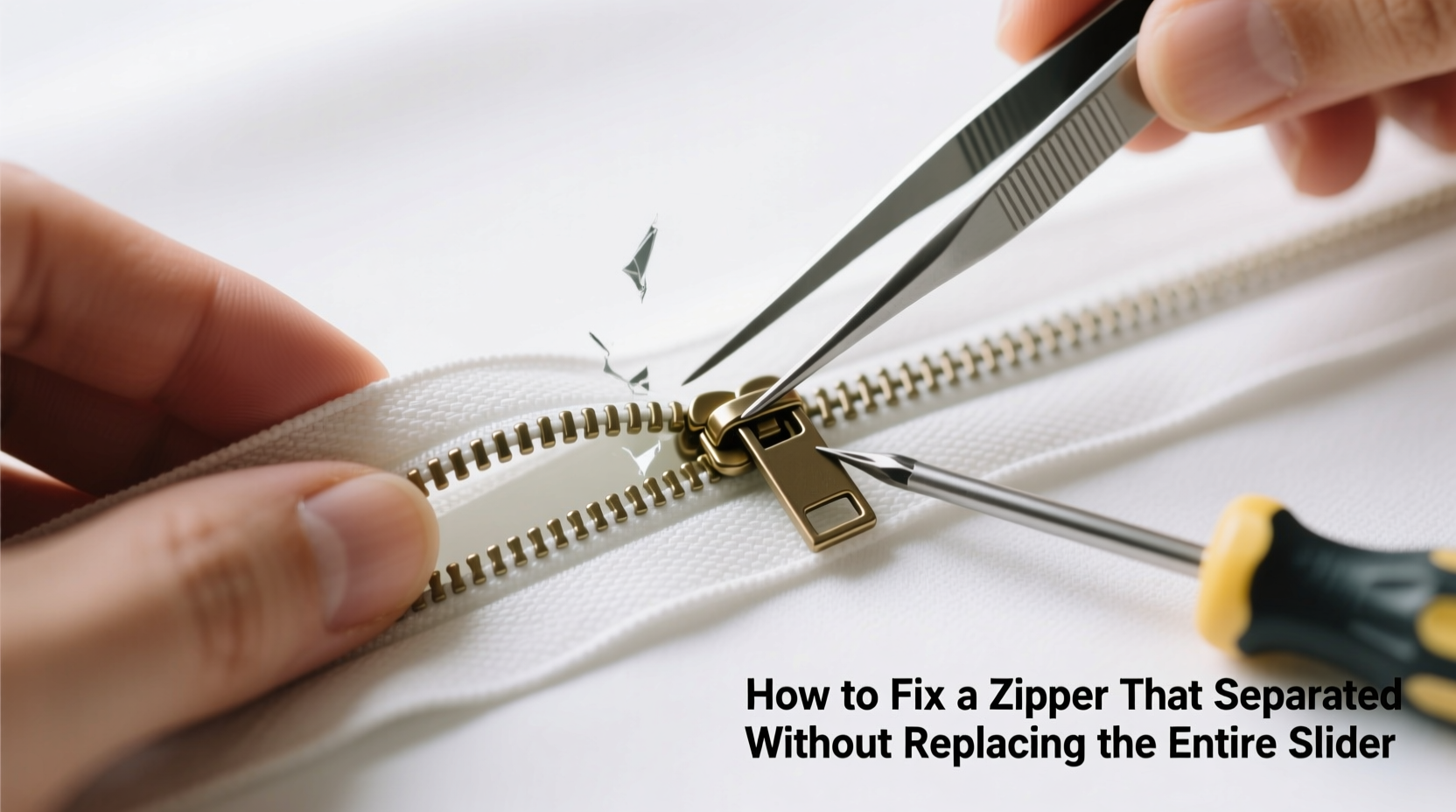how to fix a zipper that separated without replacing the entire slider