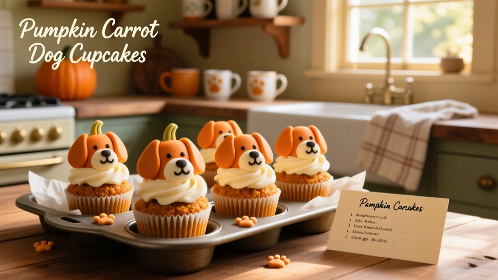 Pumpkin Carrot Dog Cupcakes Recipe