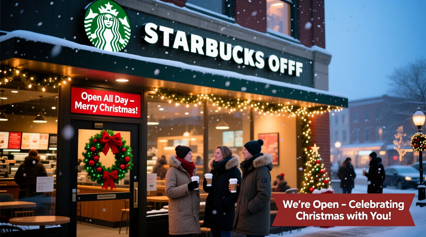 is starbucks closed on christmas