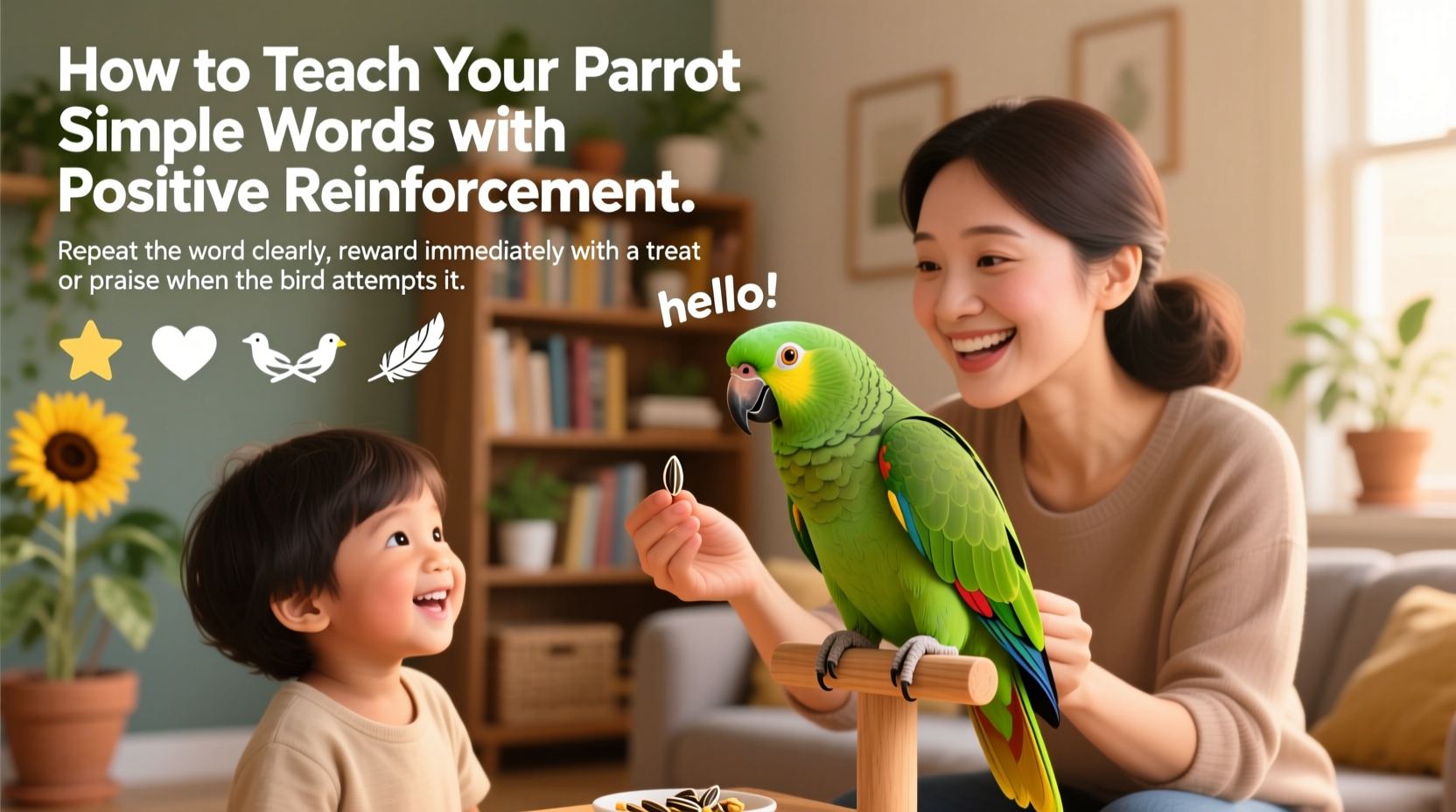 how to teach your parrot simple words with positive reinforcement