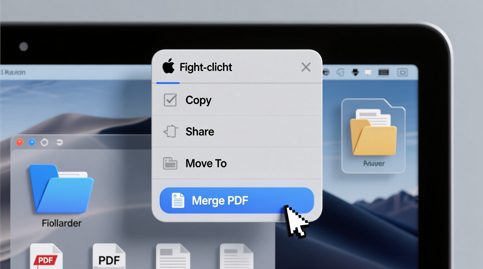 add a merge pdf button to your macs right click menu