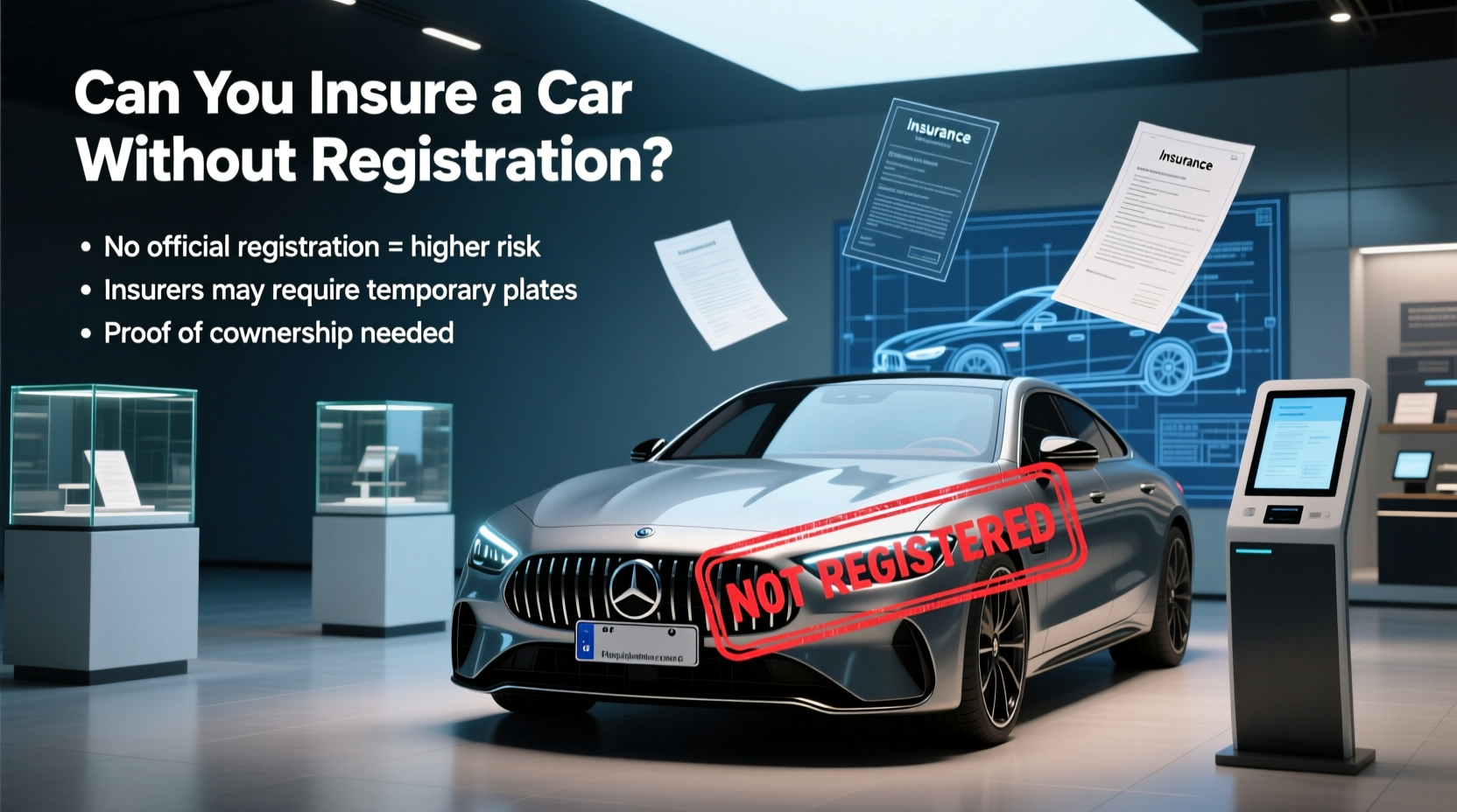 can you insure a car without registration