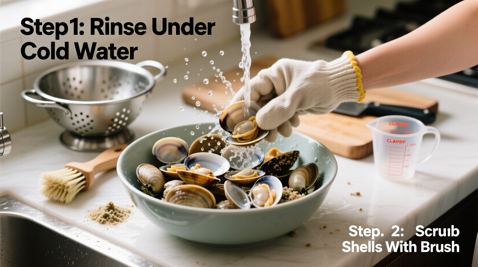 how to clean clams for cooking