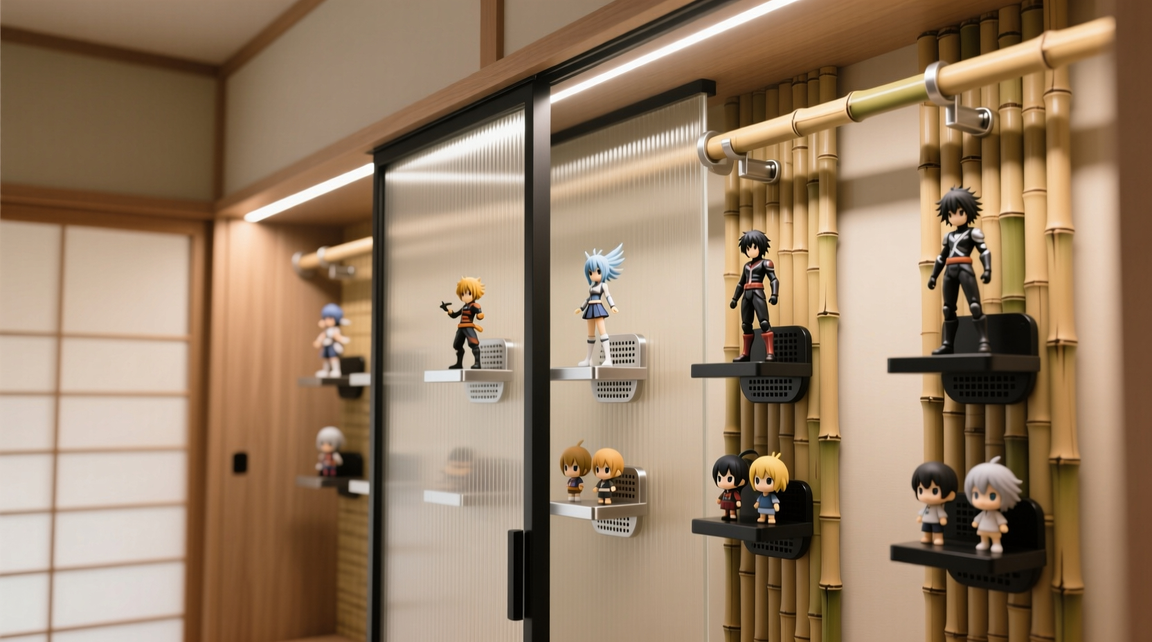 anime figure closet door storage