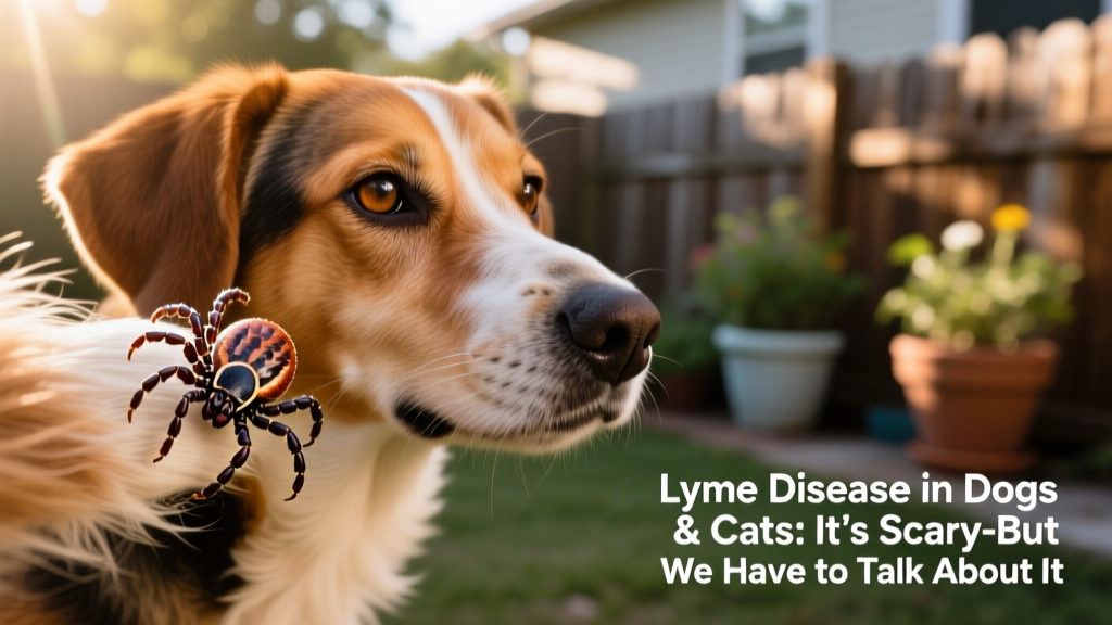 Close-up of a deer tick on a dog's fur