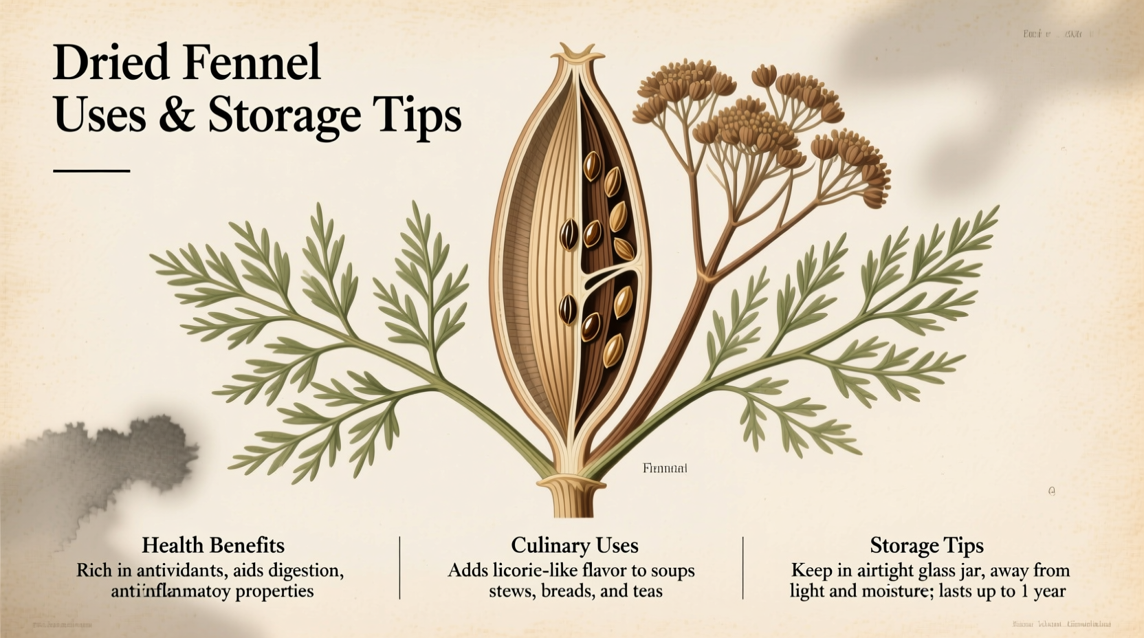 dried fennel uses benefits and storage tips