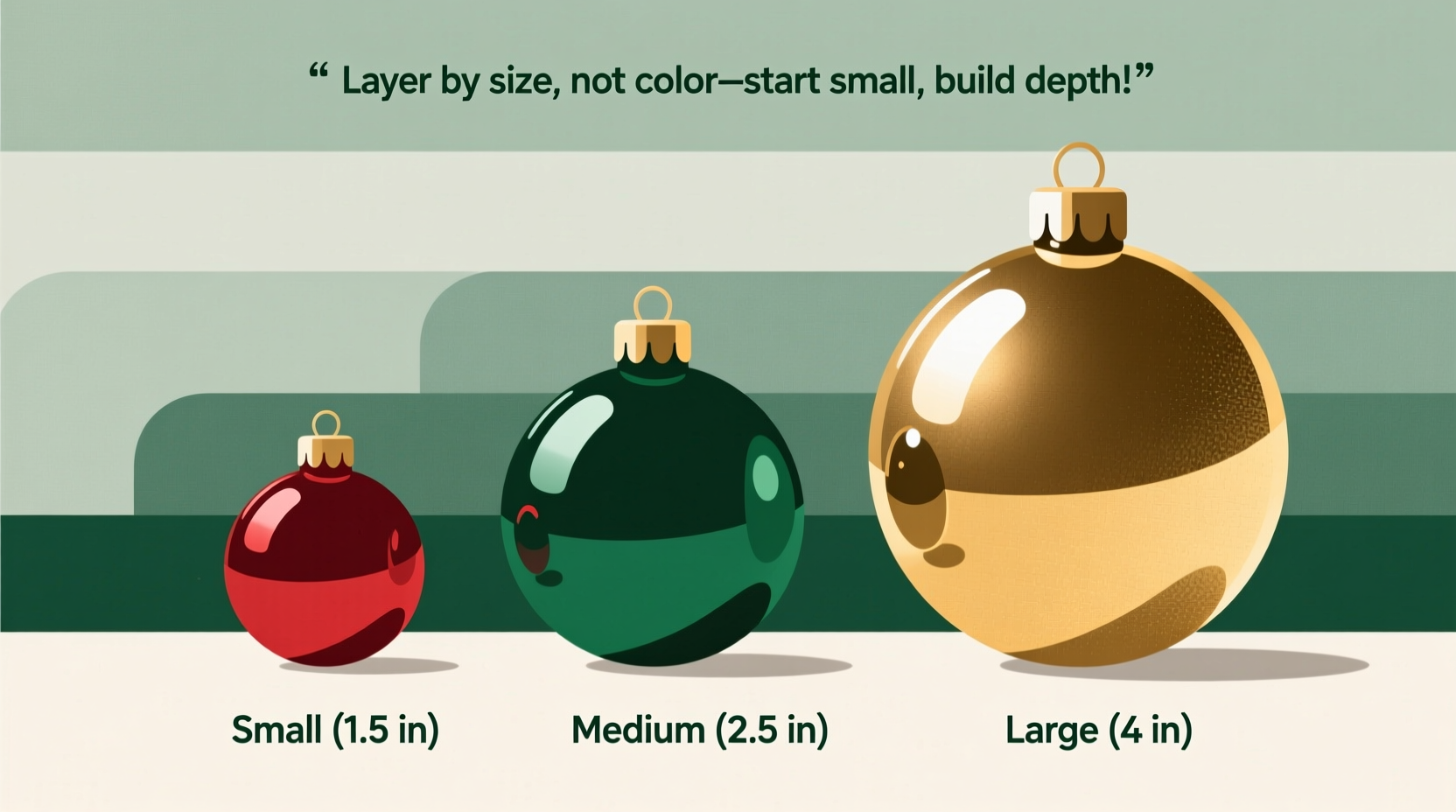 Christmas Ornament Size Chart Small Vs Medium Vs Large How To Layer ...