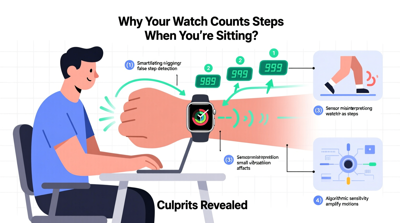 why does my smartwatch count steps when sitting likely culprits revealed