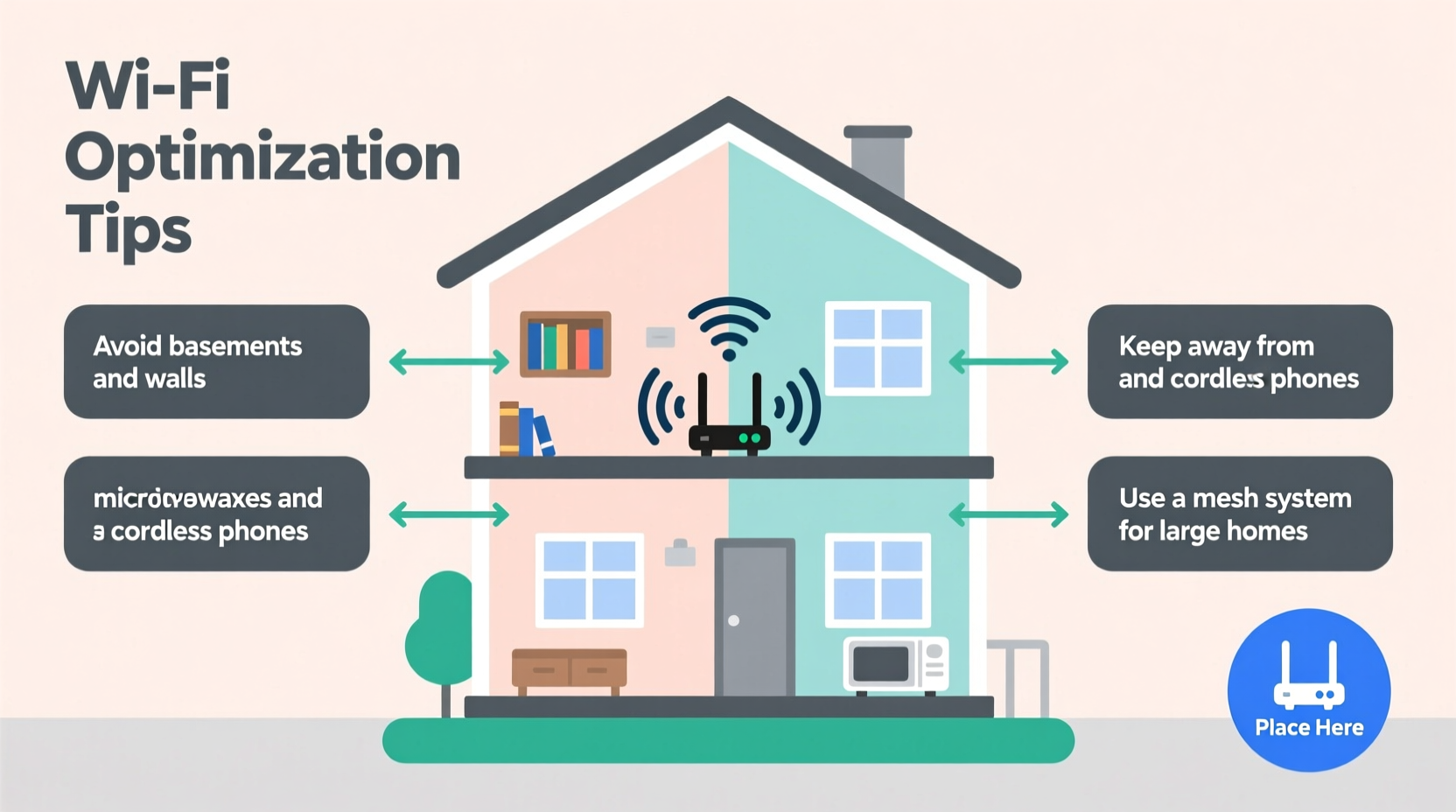 how to optimize your router placement for stronger wifi in a two story home