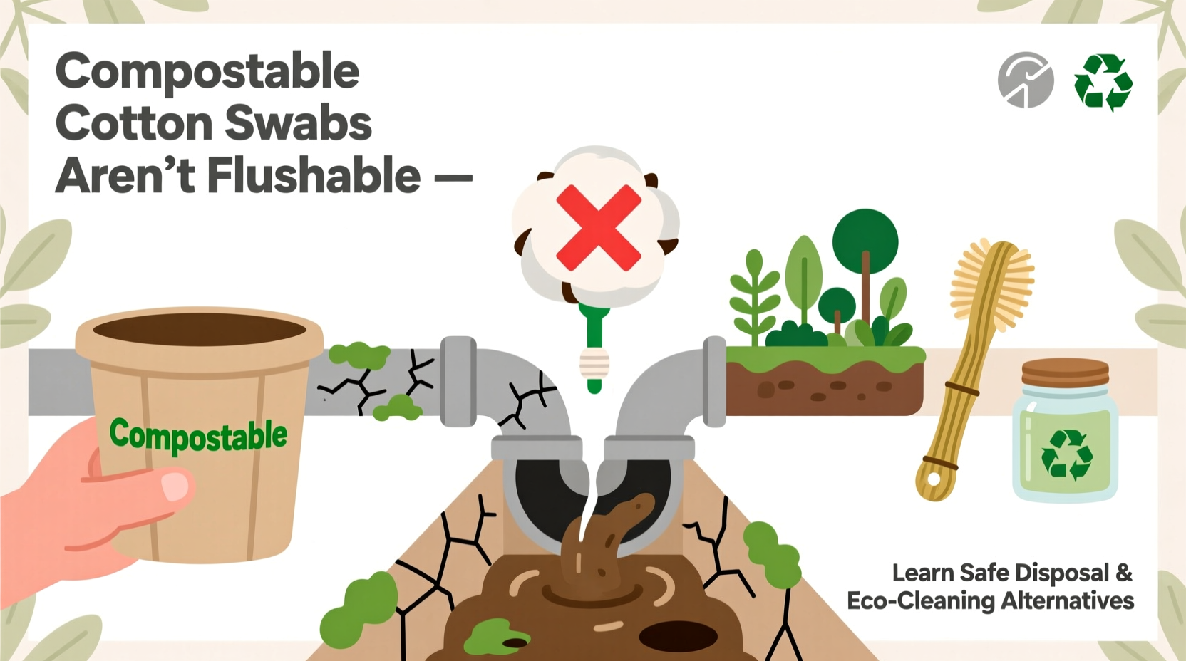 compostable cotton swabs flushable no here s why