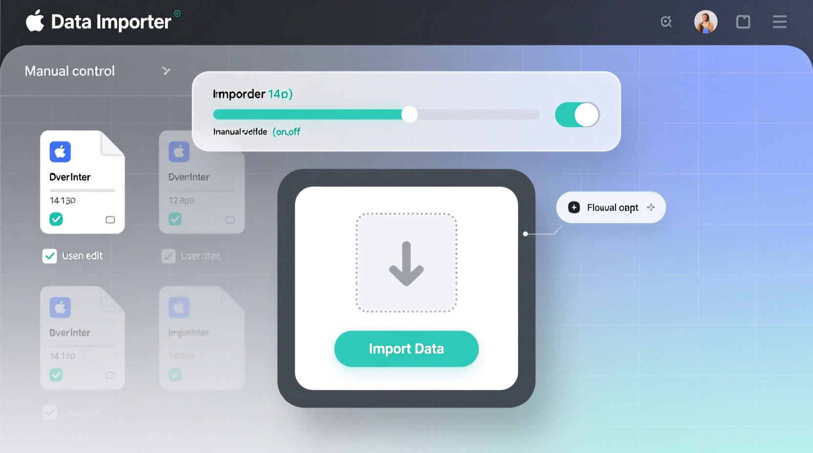 health data importer gives you manual control over impo
