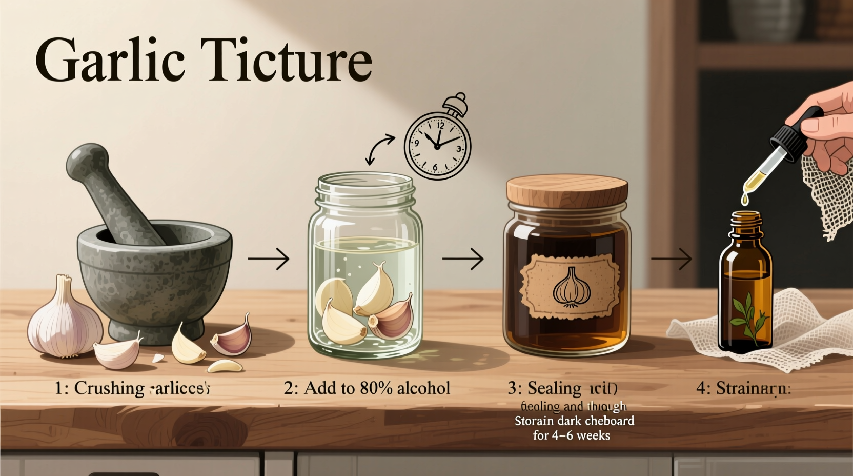how to make garlic tincture at home