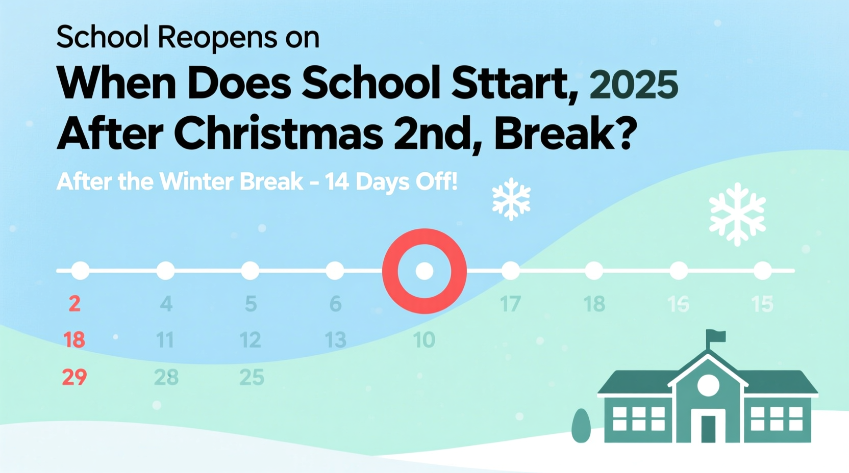 when does school start after christmas break