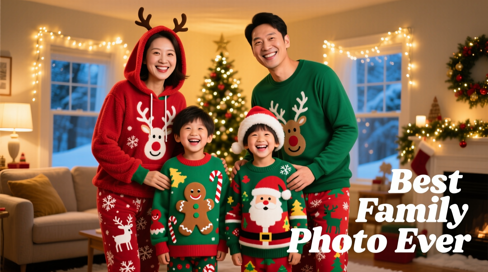 christmas pajama sets vs ugly sweaters which is better for family photos