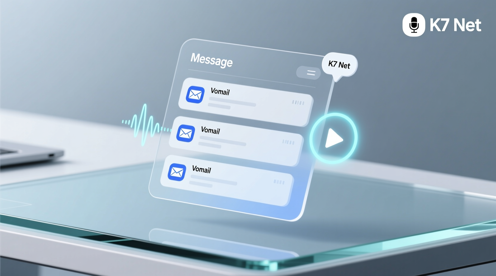 get voicemails in your email with k7 net