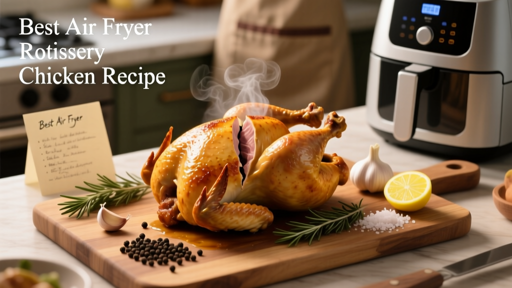 Best Air Fryer Rotisserie Chicken Recipe (Crispy & Juicy)