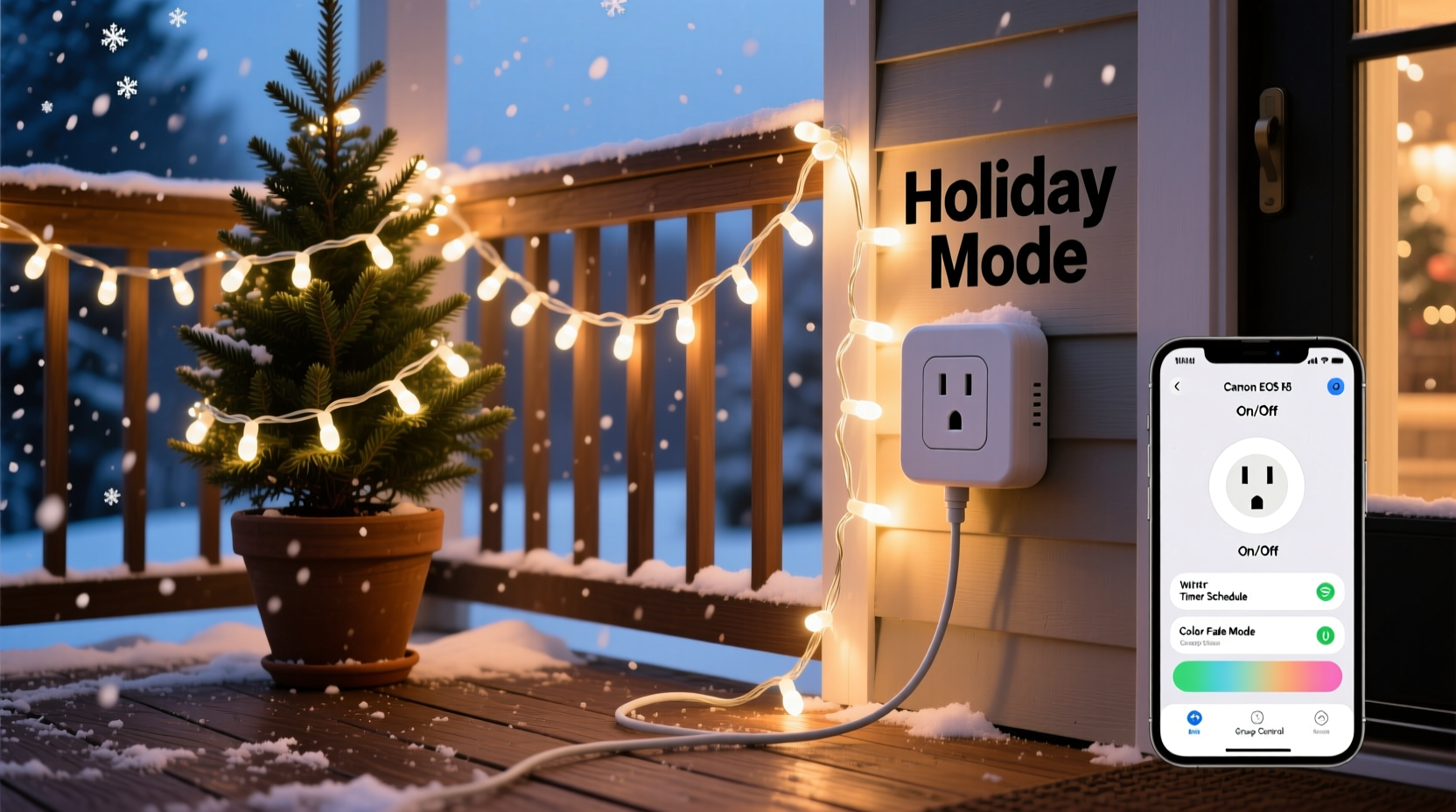 can you use smart plugs with christmas lights and control them via app