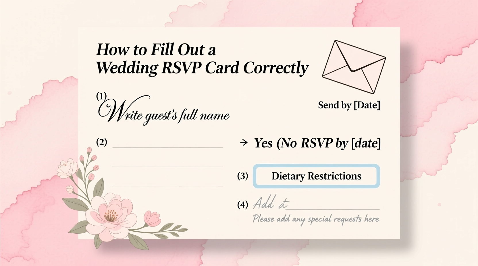 how do i fill out a wedding rsvp card