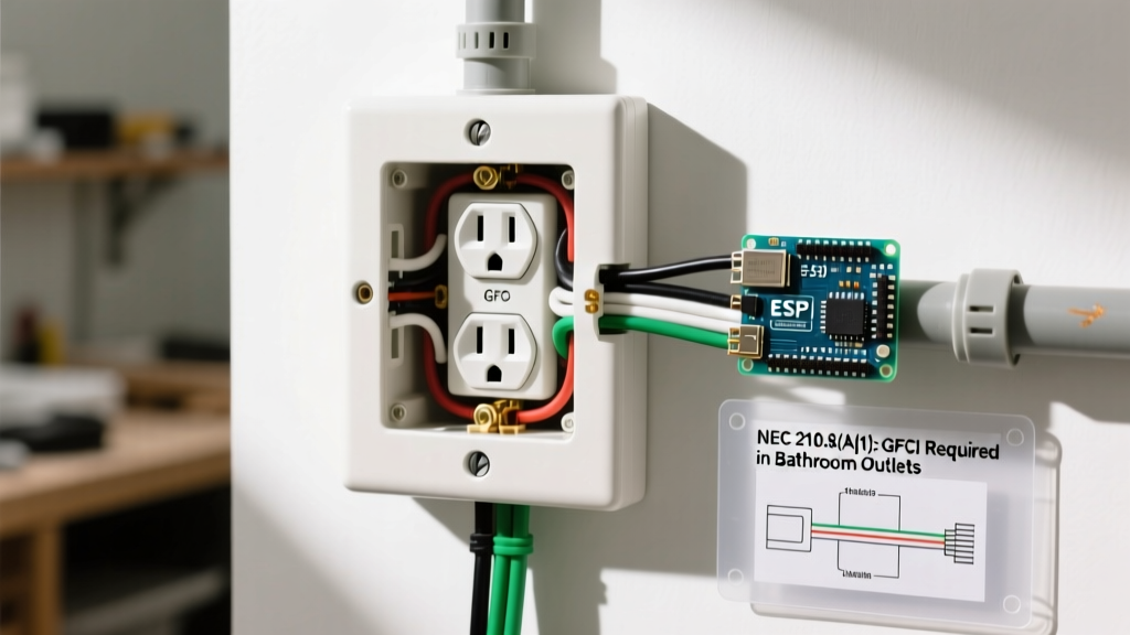 NEC Code Rules for an Electric Outlet for Bathroom Explained