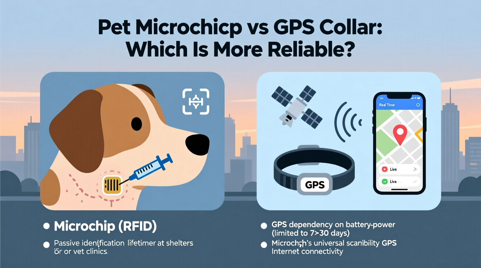 pet microchip vs gps collar which is more reliable for lost dogs