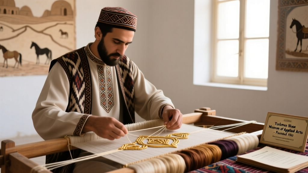 Turkmen Tekke Embroidery Horse Hair Thread Preparation