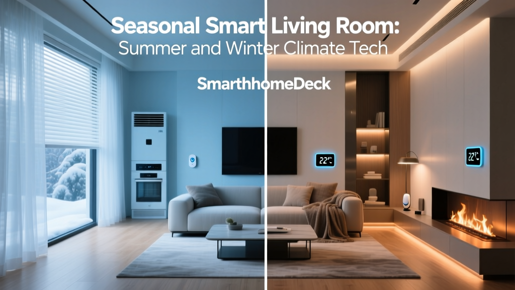 Seasonal Smart Living Room: Summer and Winter Climate Tech