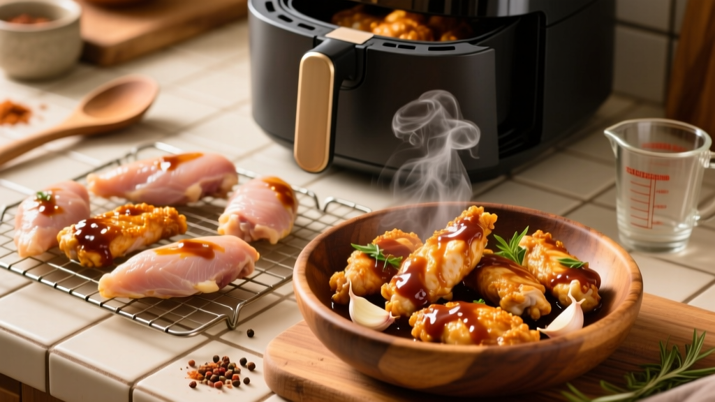 Baked BBQ Chicken Tenders Without Breading (Air Fryer)