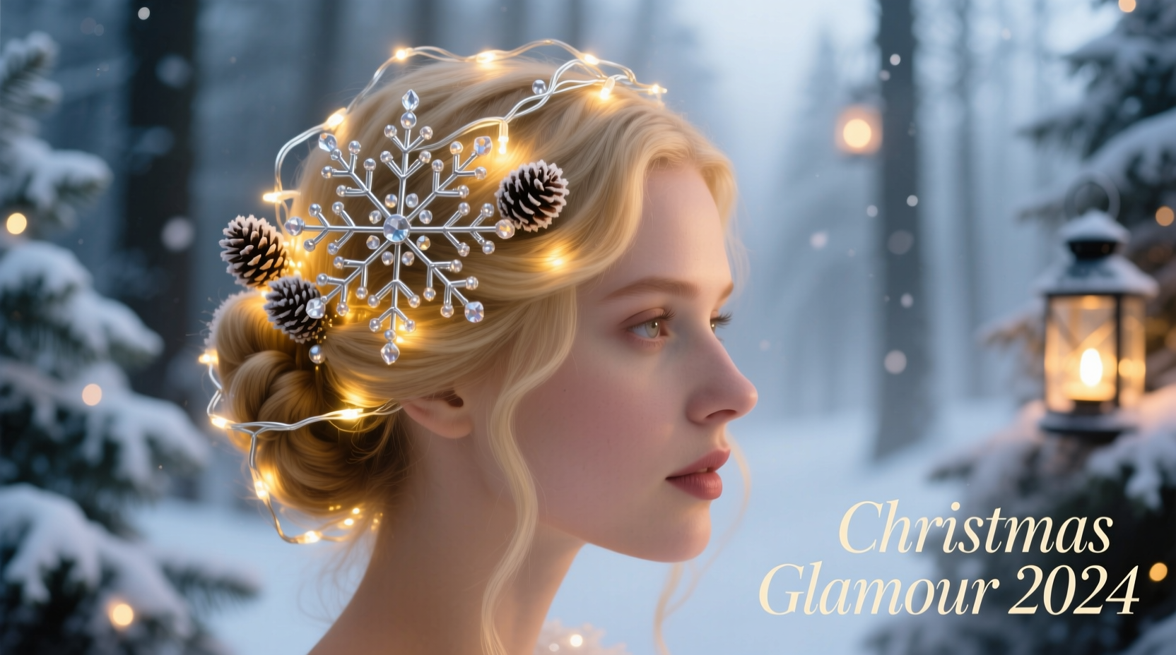 how to use fairy lights in hair accessories for a christmas party