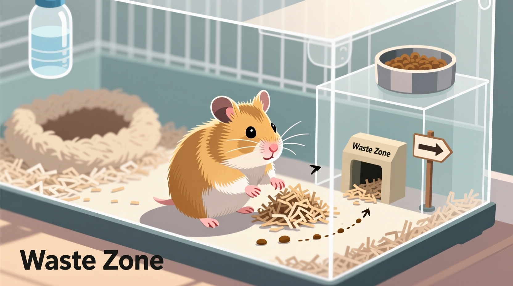 how to train your hamster to use a specific corner of its cage for waste