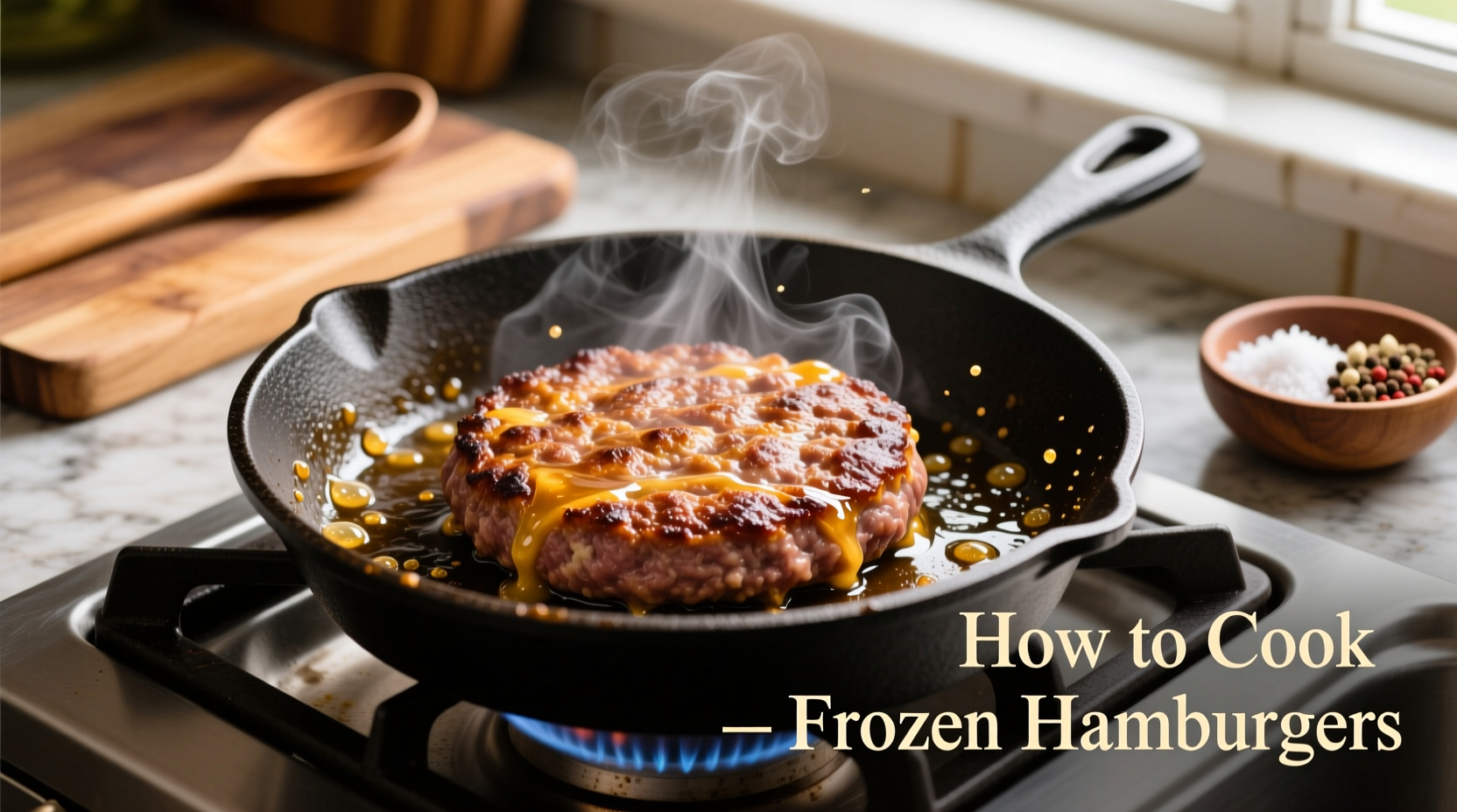 how do you cook frozen hamburgers