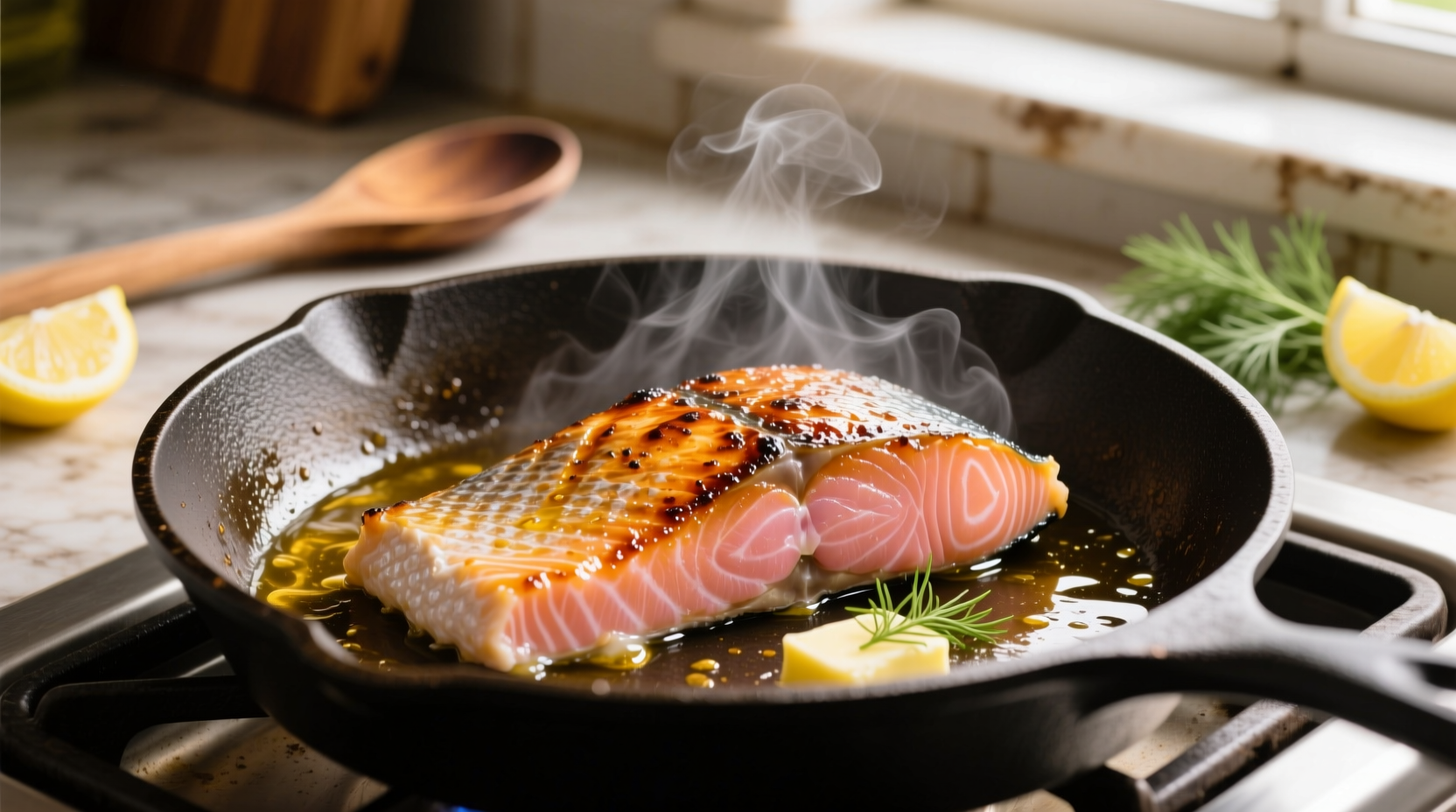 how to cook salmon on a skillet