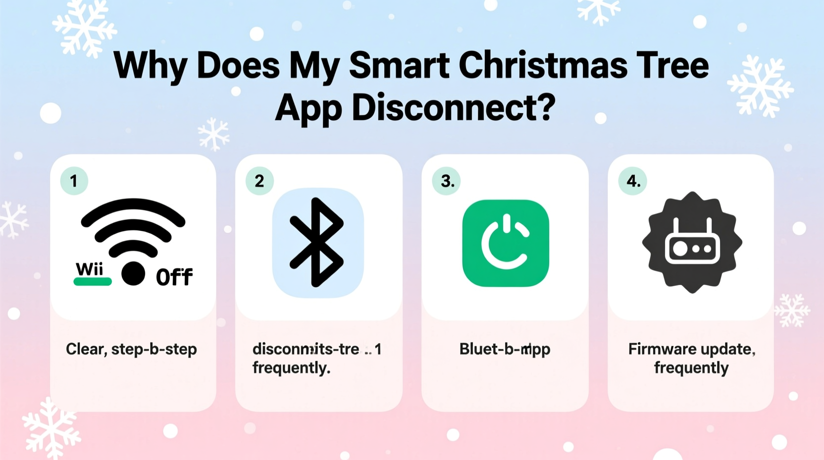 why does my smart christmas tree app disconnect frequently troubleshooting steps