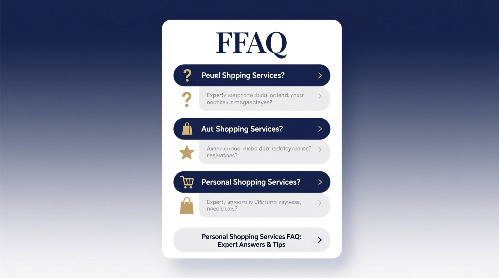 personal shopping services faq